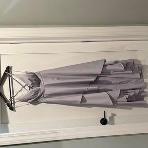 Elegant Lavender high-low spaghetti strap Dress